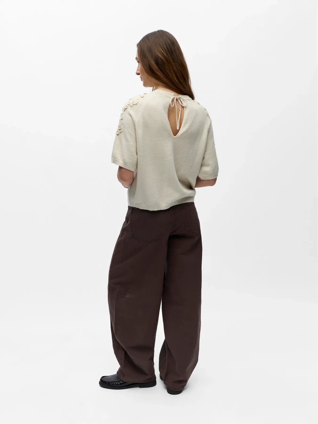 picture of Object Niko Pullover - Birch Melange - Number Two - womens - fashion - clothing - Object 3