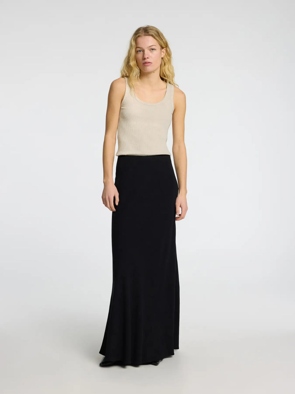 picture of Selected Femme Anna U - Neck Tank Top Oatmeal - Number Two - womens - fashion - ethical - clothing - Selected Femm